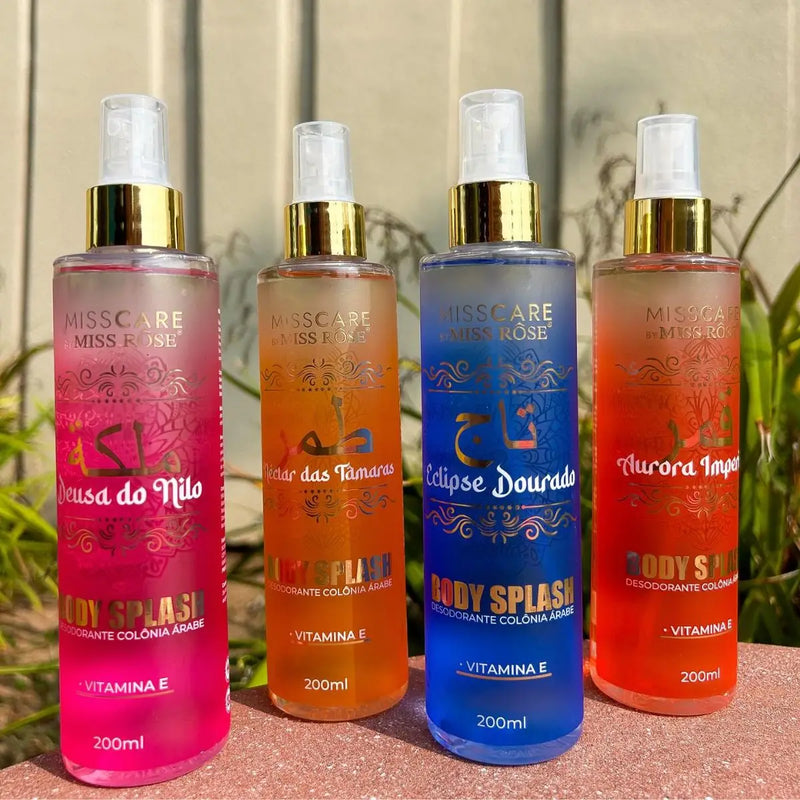 Body Splash Árabe Miss Rôse – 200ml (4 Fragrâncias)