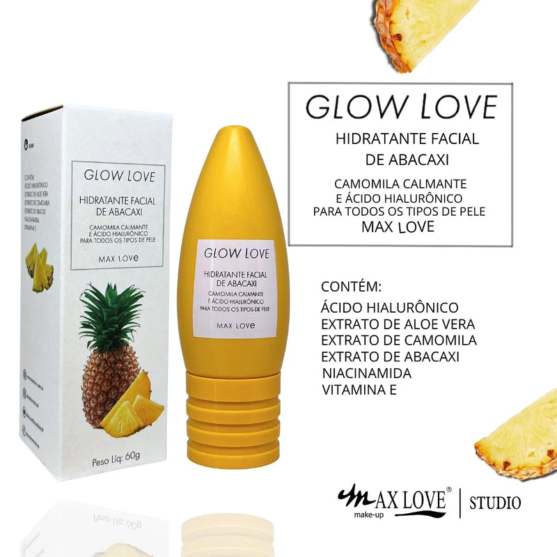 Kit Glow Love Pineapple Max Love – Skincare Vegano (5 itens)