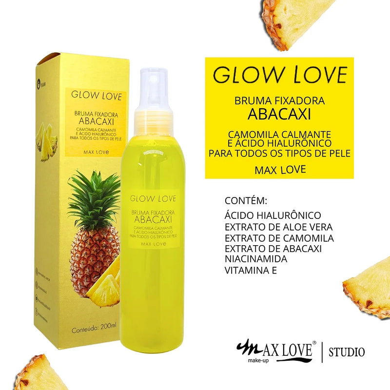 Kit Glow Love Pineapple Max Love – Skincare Vegano (5 itens)