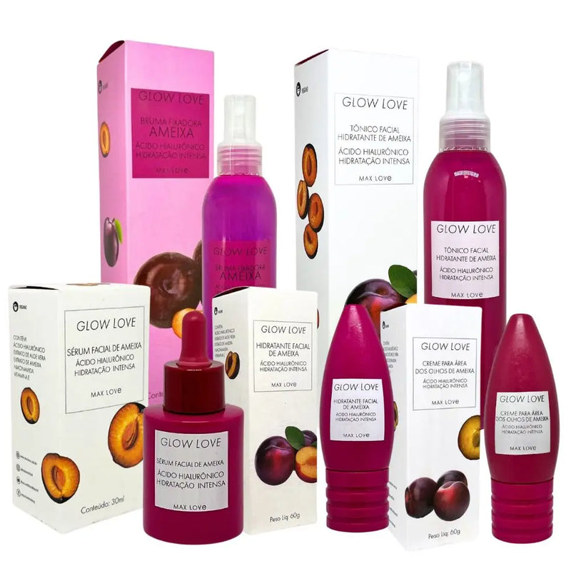 Kit Glow Love Plum Max Love – Skincare Vegano (5 itens)